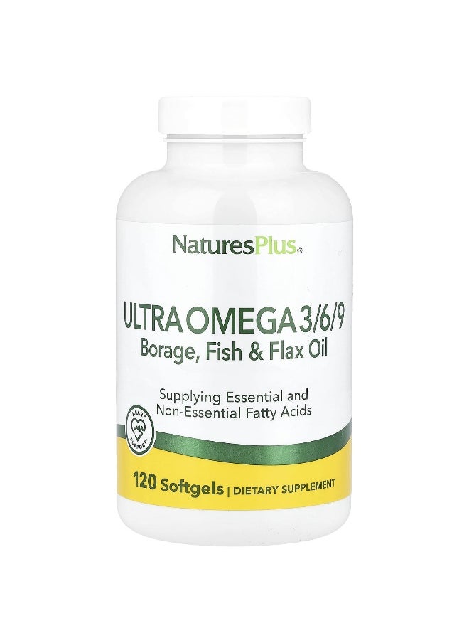 NaturesPlus, Ultra Omega 3/6/9, 120 Softgels