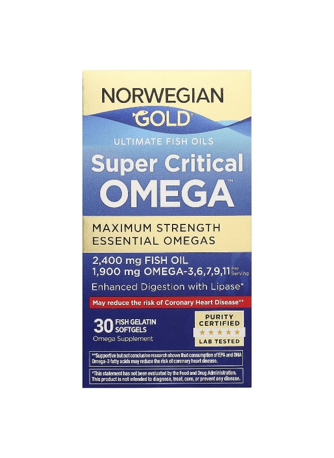 Renew Life, Norwegian Gold Omega-3 Fish Oil, 950 mg, 30 Enteric-Coated Softgels