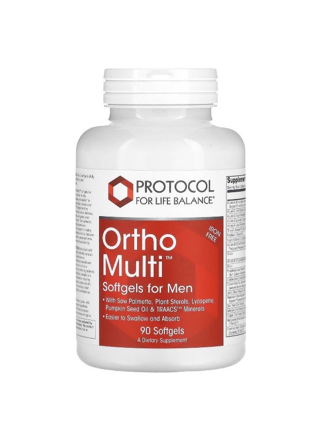 Protocol for Life Balance, Ortho Multi, Softgels for Men, 90 Softgels