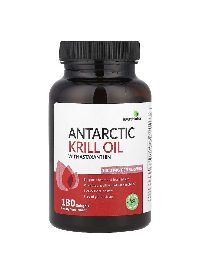 Futurebiotics, Antarctic Krill Oil with Astaxanthin, 1,000 mg, 180 Softgels (500 mg Per Softgel)