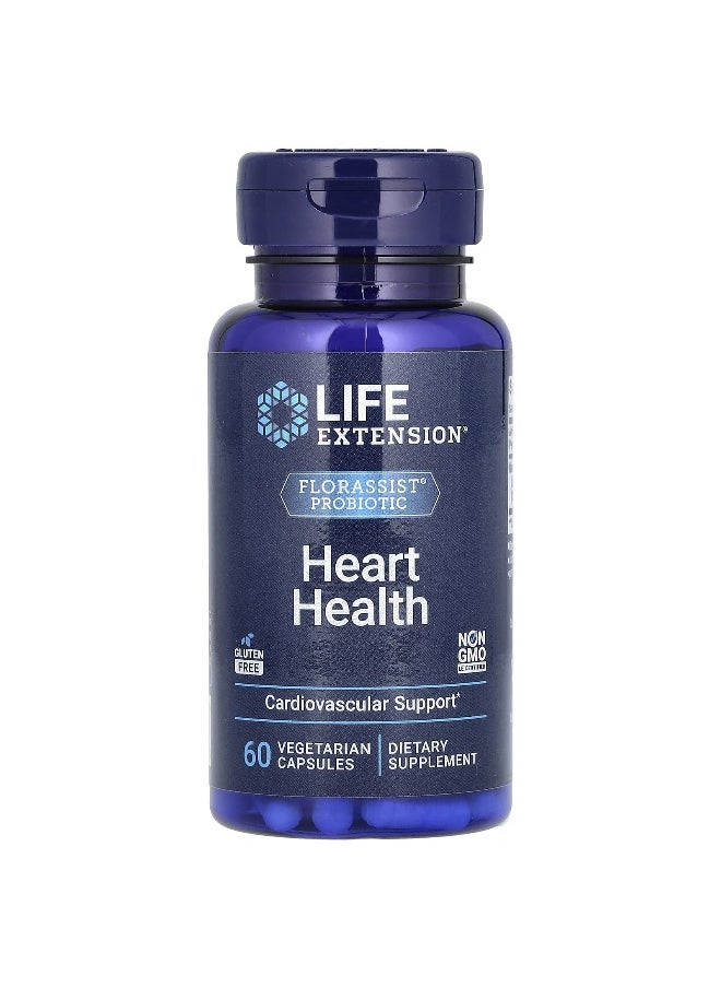 Life Extension, FLORASSIST Probiotic Heart Health, 74 mg, 60 Vegetarian Capsules