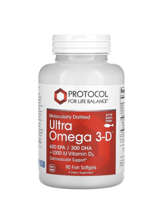 Protocol for Life Balance, Ultra Omega 3-D , 90 Fish Softgels