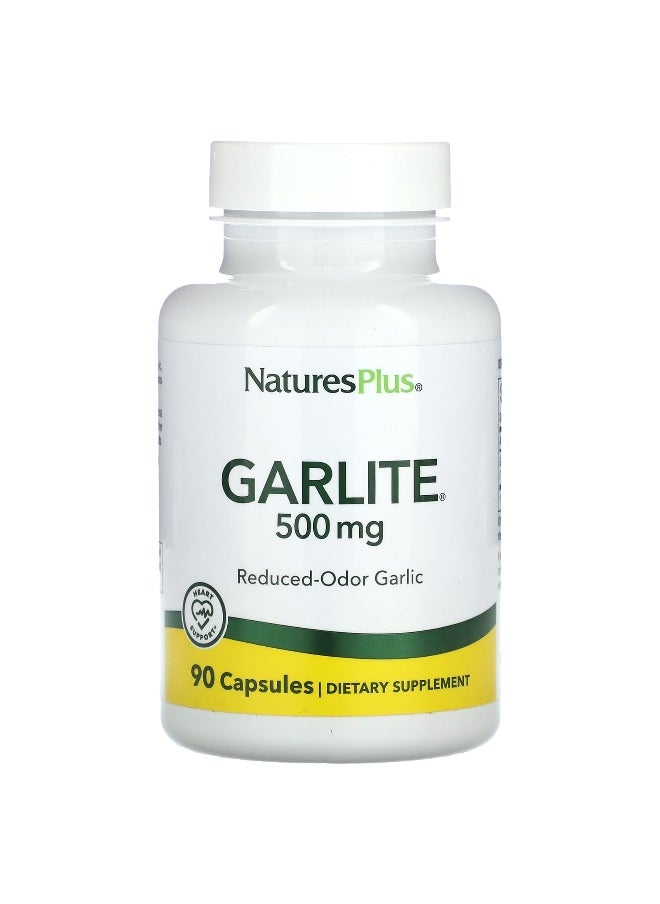 NaturesPlus, Garlite, 500 mg, 90 Capsules