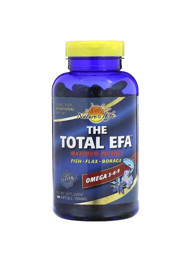 Nature's Life, The Total EFA, Maximum Potency, 180 Softgels