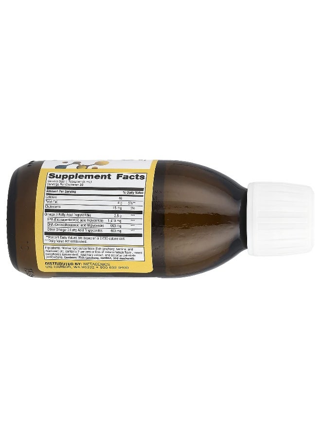 Metagenics, OmegaGenics®, Fish Oil EPA-DHA Liquid, Natural Lemon, 5 fl oz (150 ml)