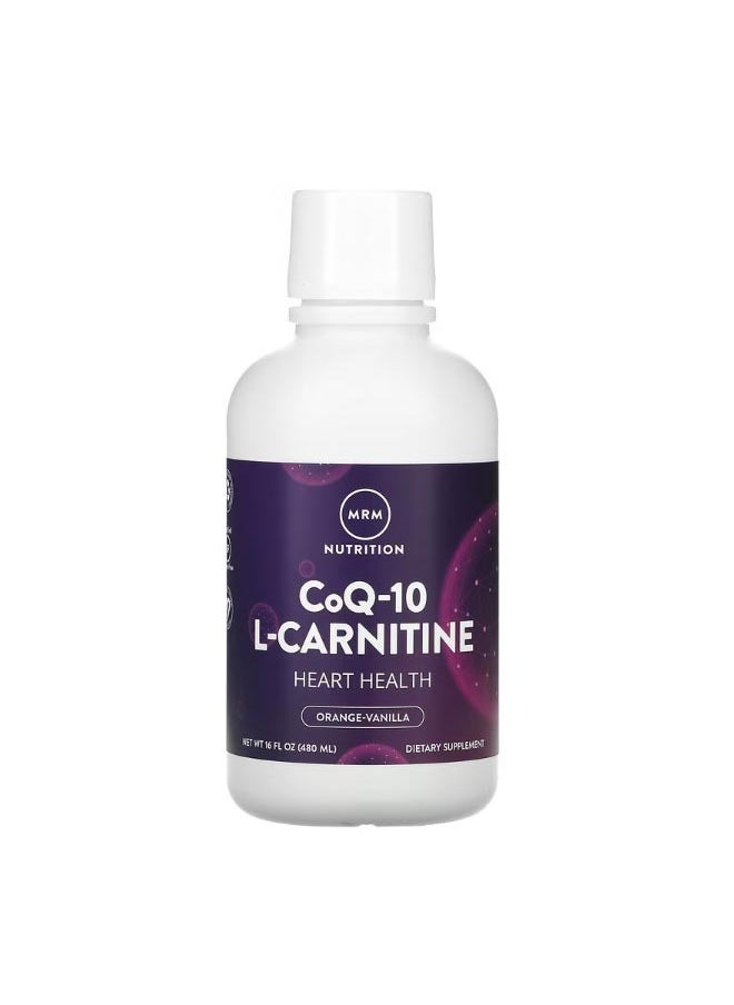 CoQ 10 L Carnitine Liquid Orange Vanilla 16 fl oz 480 ml