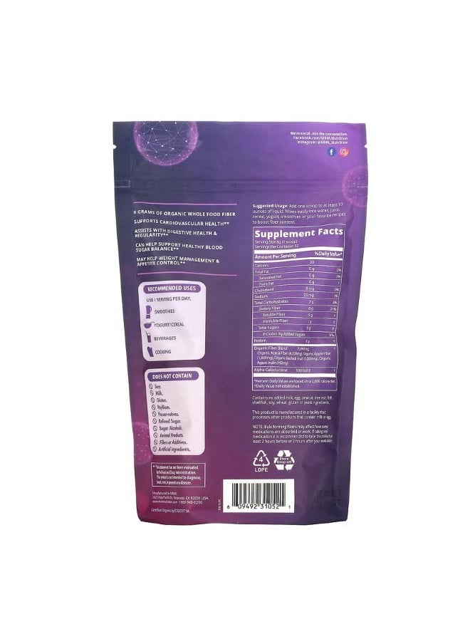 Whole Food Organic Fiber with Enzymes and Prebiotics 9.03 oz 256 g