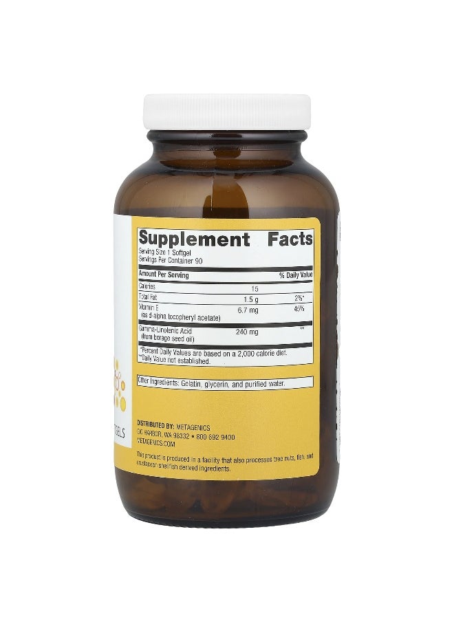 Metagenics, OmegaGenics®, GLA 240, 90 Softgels