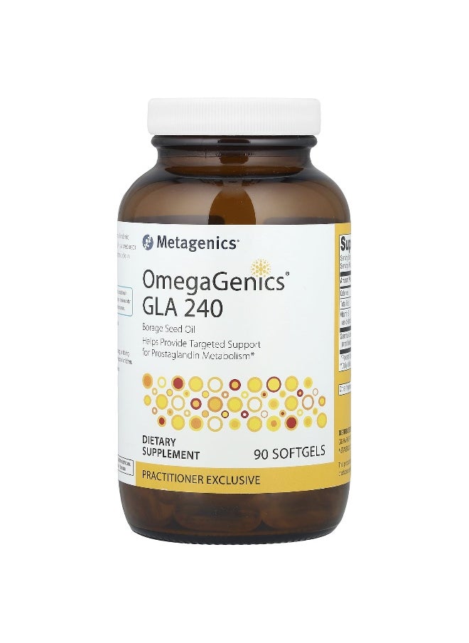 Metagenics, OmegaGenics®, GLA 240, 90 Softgels