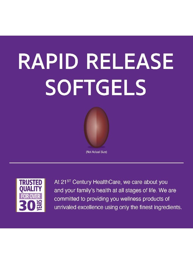 21st Century, Liquid Filled CoQ-10, 100 mg, 90 Rapid Release Softgels