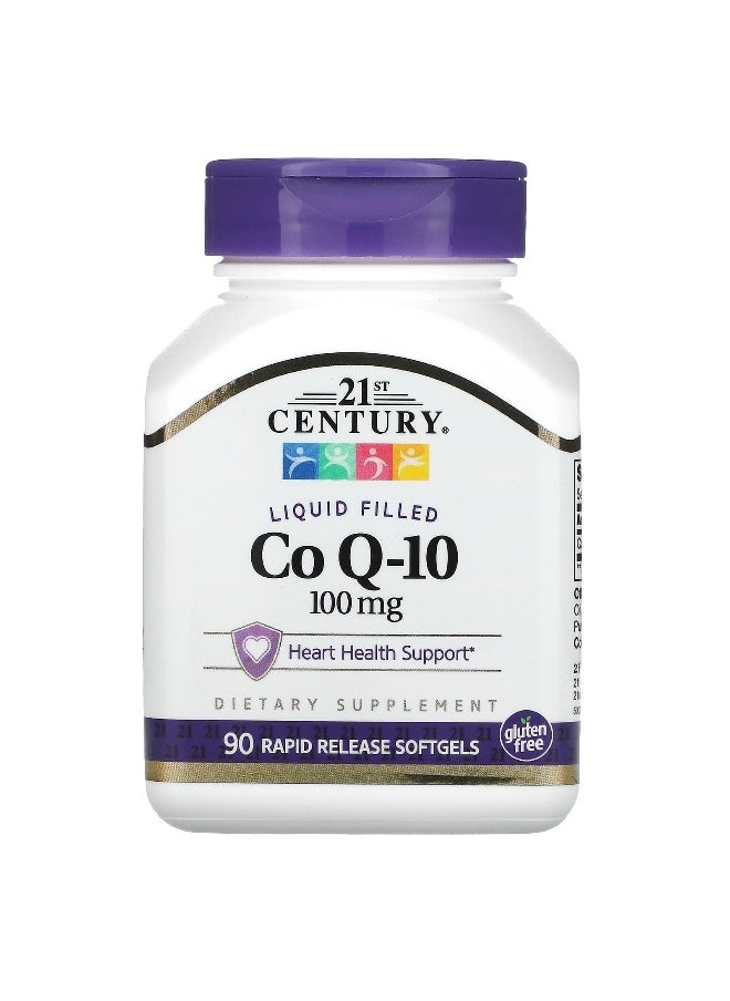21st Century, Liquid Filled CoQ-10, 100 mg, 90 Rapid Release Softgels