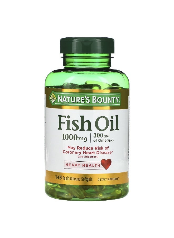 Nature's Bounty, Fish Oil, 1,000 mg, 145 Rapid Release Softgels