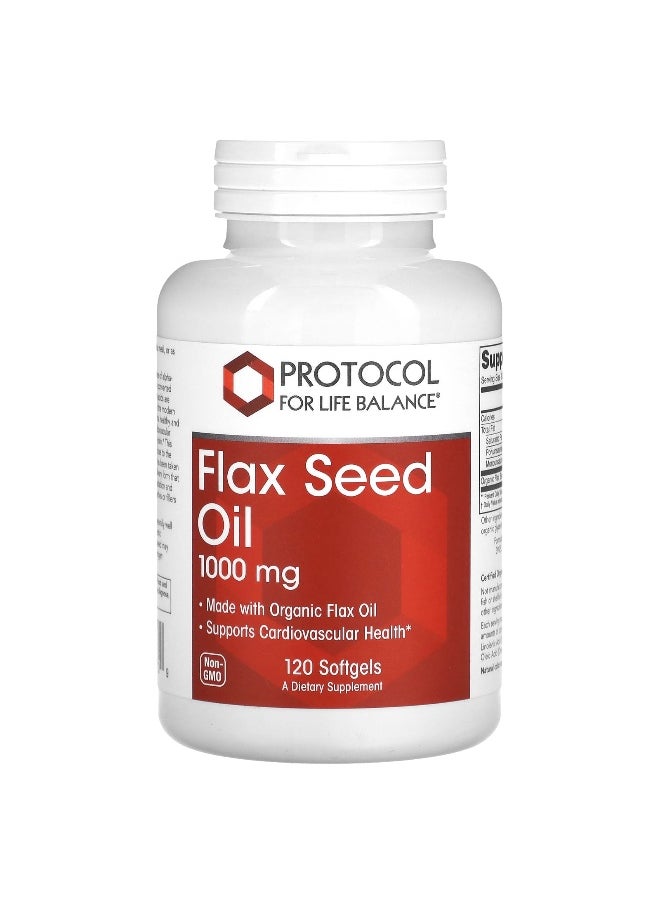 Protocol for Life Balance, Flax Seed Oil, 1,000 mg, 120 Softgels