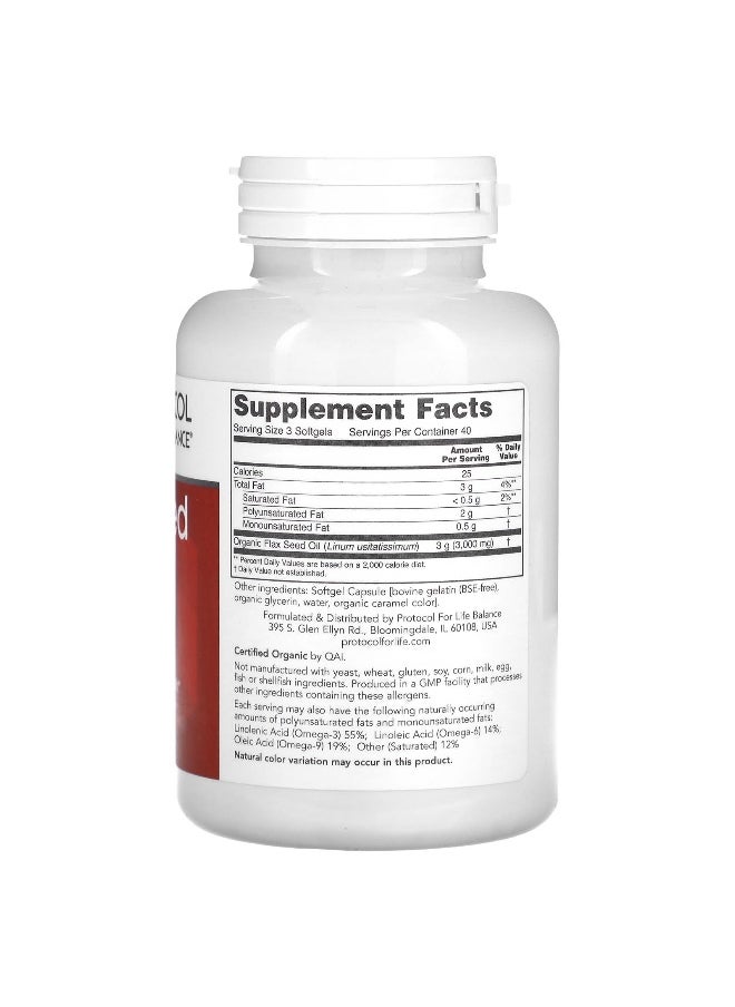 Protocol for Life Balance, Flax Seed Oil, 1,000 mg, 120 Softgels