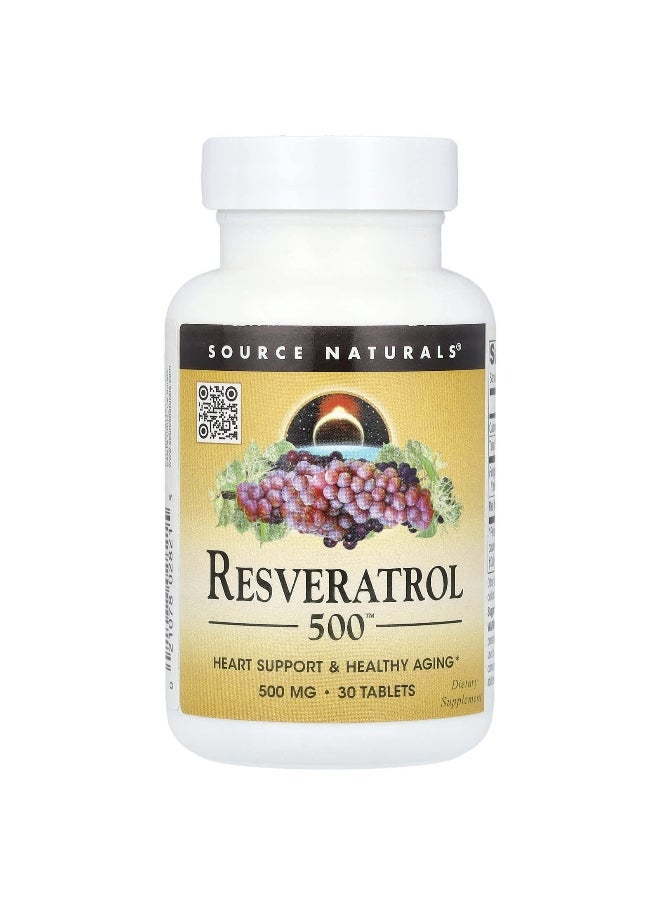Source Naturals, Resveratrol 500™, 500 mg, 30 Tablets