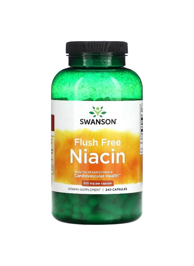 Swanson, Flush Free Niacin, 500 mg, 240 Capsules