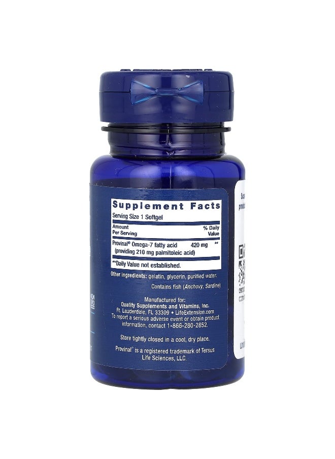 Life Extension, Provinal Purified Omega-7, 420 mg, 30 Softgels