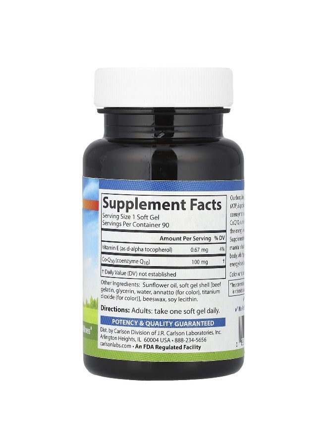 Carlson, CoQ10, 100 mg, 90 Soft Gels