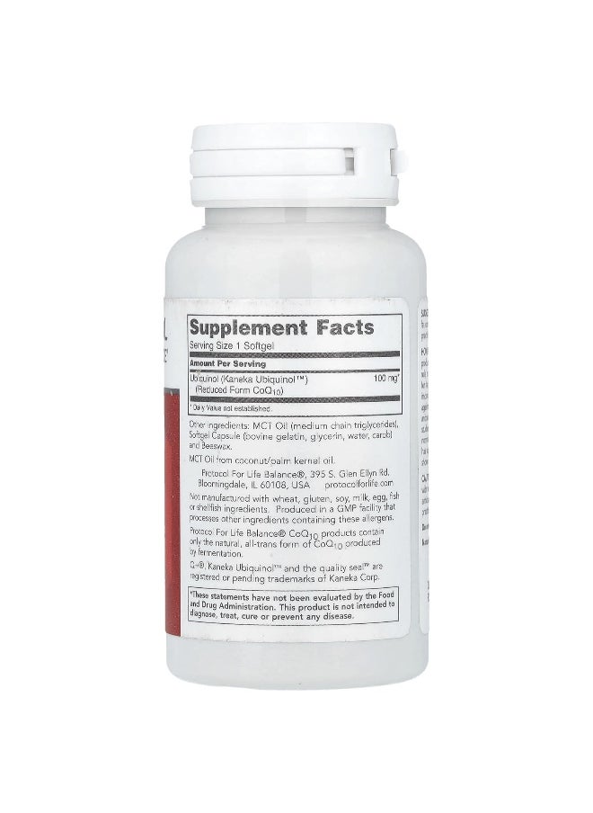 Protocol for Life Balance, Ubiquinol, 100 mg, 60 Softgels