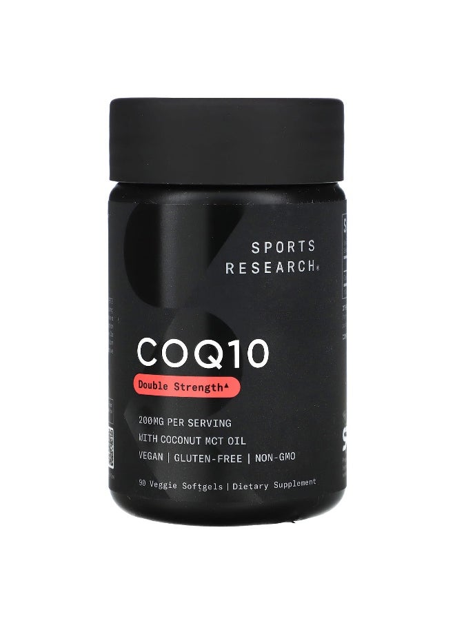 Sports Research, CoQ10, Double Strength, 200 mg, 90 Veggie Softgels