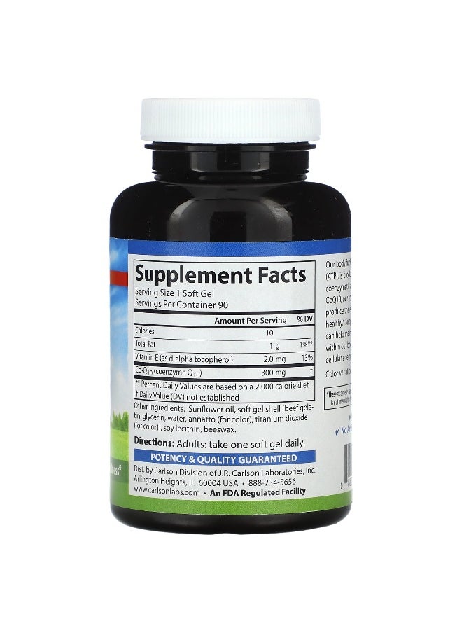Carlson, CoQ10, 300 mg, 90 Soft Gels