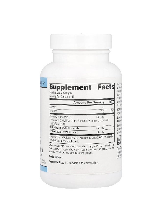 Source Naturals, Vegan Omega-3s, 600 mg, 90 Vegan Softgels (300 mg Per Capsule)