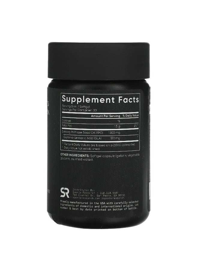 Sports Research, Evening Primrose, 1,300 mg, 30 Softgels