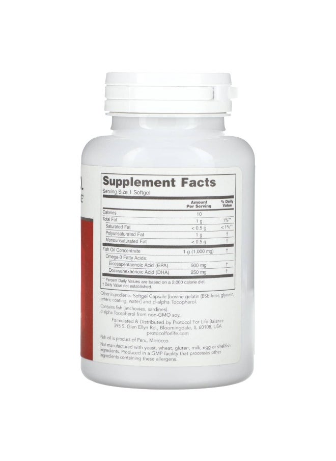 Protocol for Life Balance, Ultra Omega-3, 500 EPA / 250 DHA, 90 Softgels
