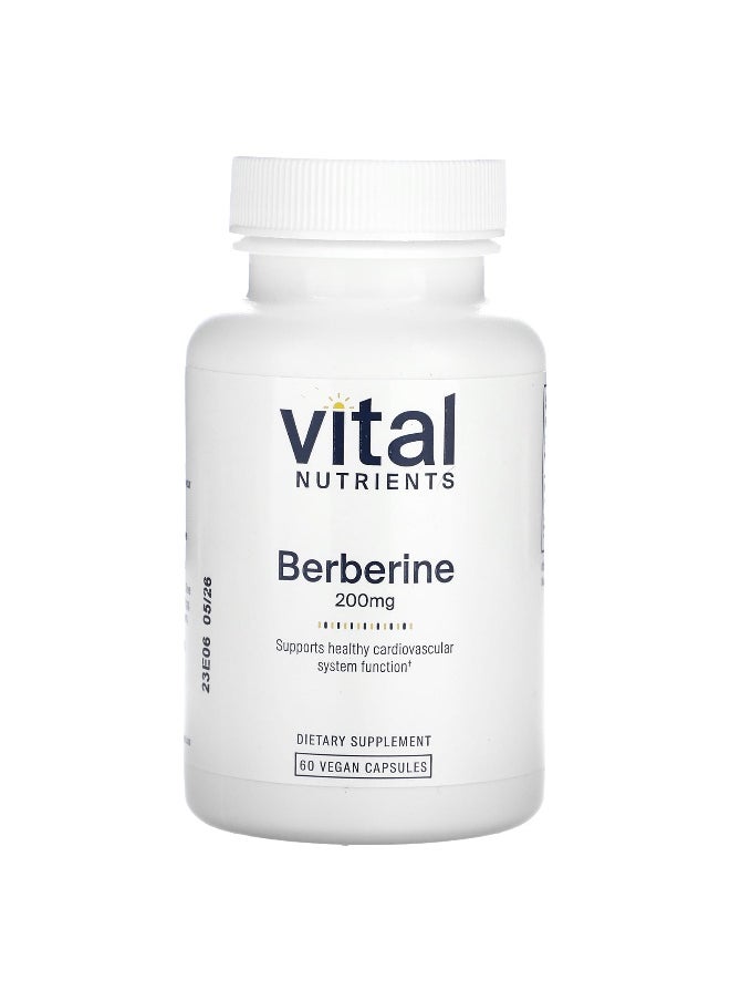 Vital Nutrients, Berberine, 200 mg, 60 Vegan Capsules