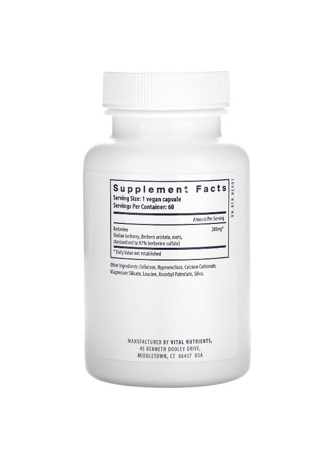 Vital Nutrients, Berberine, 200 mg, 60 Vegan Capsules