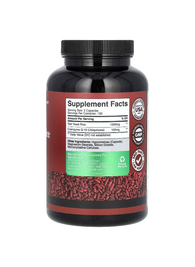 Nature's Craft, Red Yeast Rice + CoQ10 , 240 Capsules