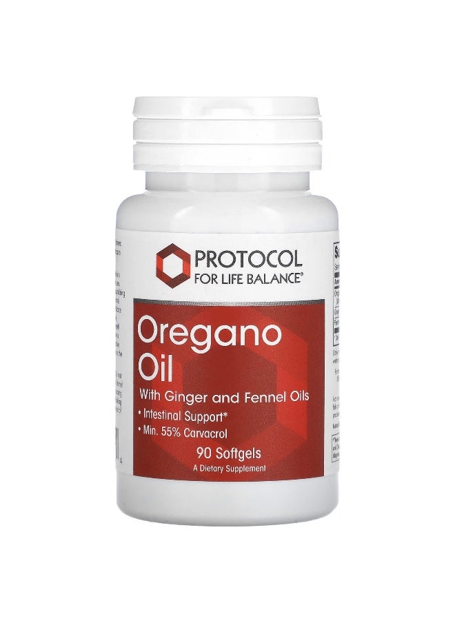 Protocol for Life Balance, Oregano Oil with Ginger and Fennel Oils, 90 Softgels