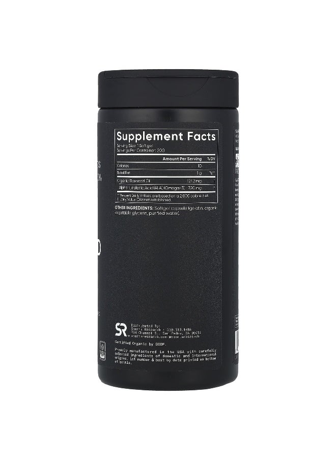 Sports Research, Flaxseed Oil, 200 Softgels