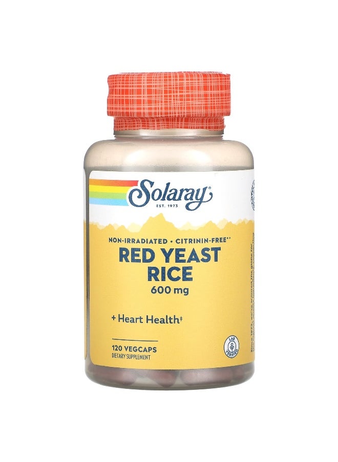 Solaray, Red Yeast Rice, 600 mg, 120 VegCaps