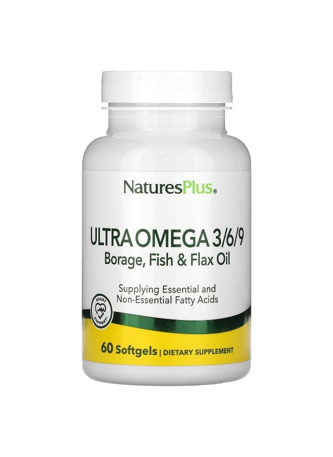 NaturesPlus, Ultra Omega 3/6/9, 60 Softgels