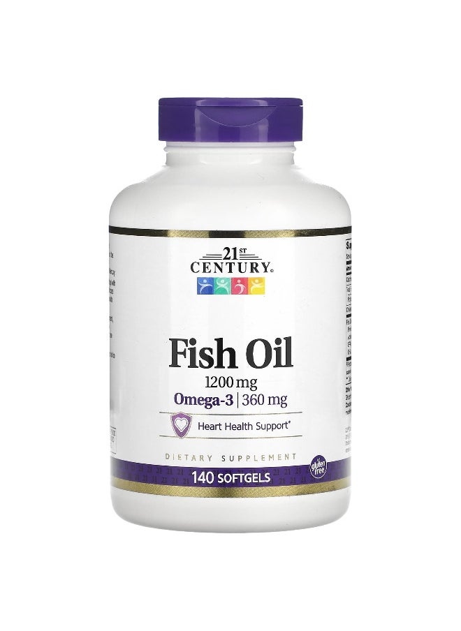 21st Century, Fish Oil, 1,200 mg, 140 Softgels