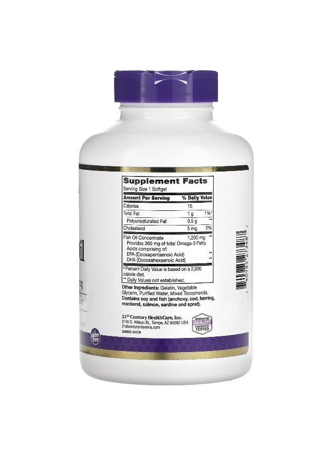21st Century, Fish Oil, 1,200 mg, 140 Softgels