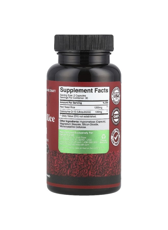 Nature's Craft, Red Yeast Rice + CoQ10, 60 Capsules