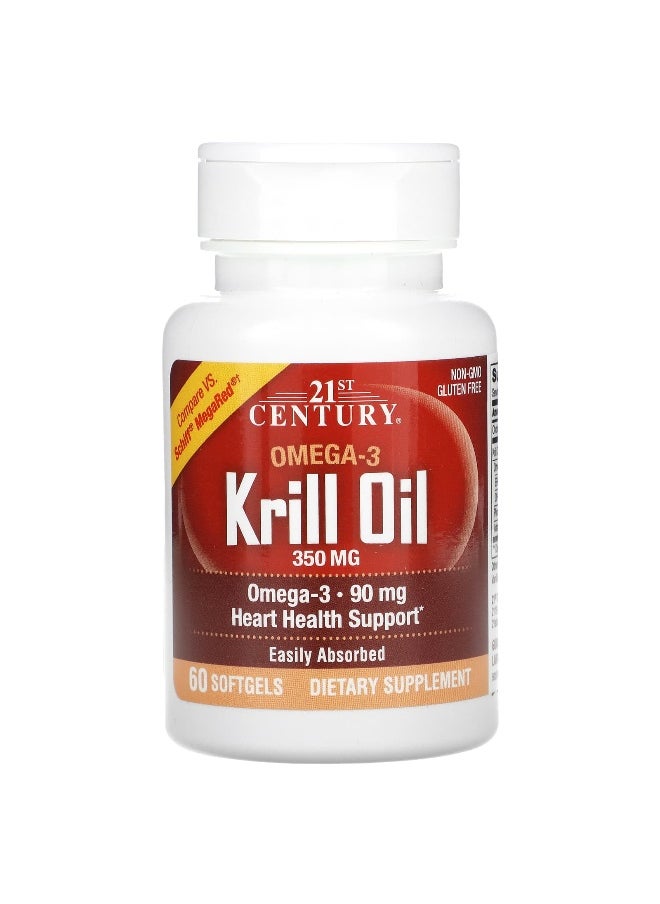 21st Century, Krill Oil, 350 mg, 60 Softgels