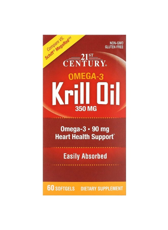 21st Century, Krill Oil, 350 mg, 60 Softgels