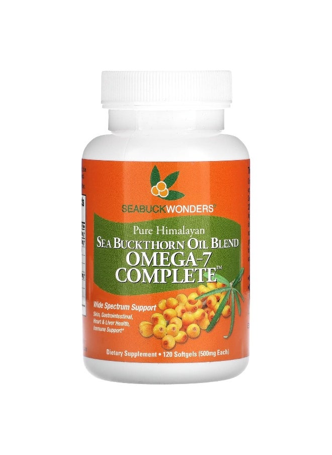 SeaBuckWonders, Sea Buckthorn Oil Blend, Omega-7 Complete, 1,000 mg, 120 Softgels (500 mg per Softgel)