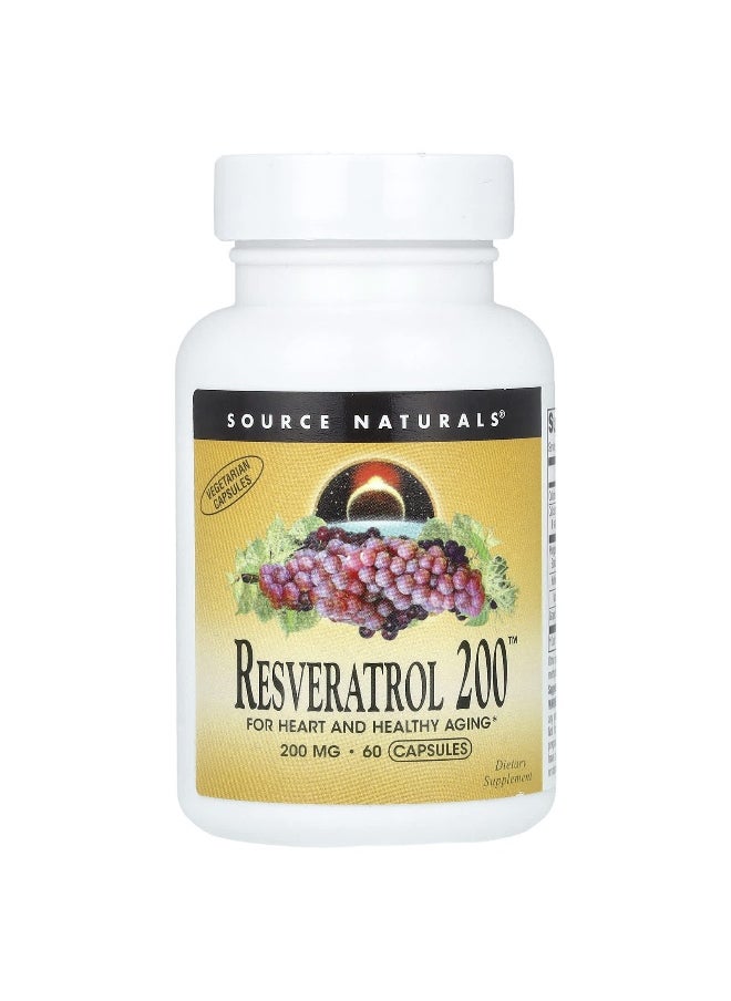 Source Naturals, Resveratrol 200™, 200 mg, 60 Capsules