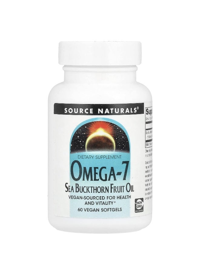 Source Naturals, Omega-7, Sea Buckthorn Fruit Oil, 60 Vegan Softgels
