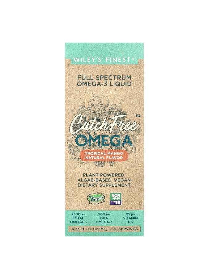 Wiley's Finest, CatchFree Omega, Tropical Mango,  4.23 fl oz (125 ml)