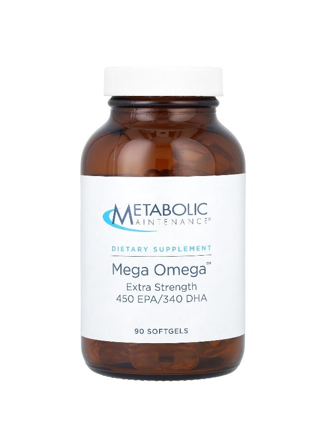 Metabolic Maintenance, Mega Omega, Extra Strength, 1,000 mg, 90 Softgels