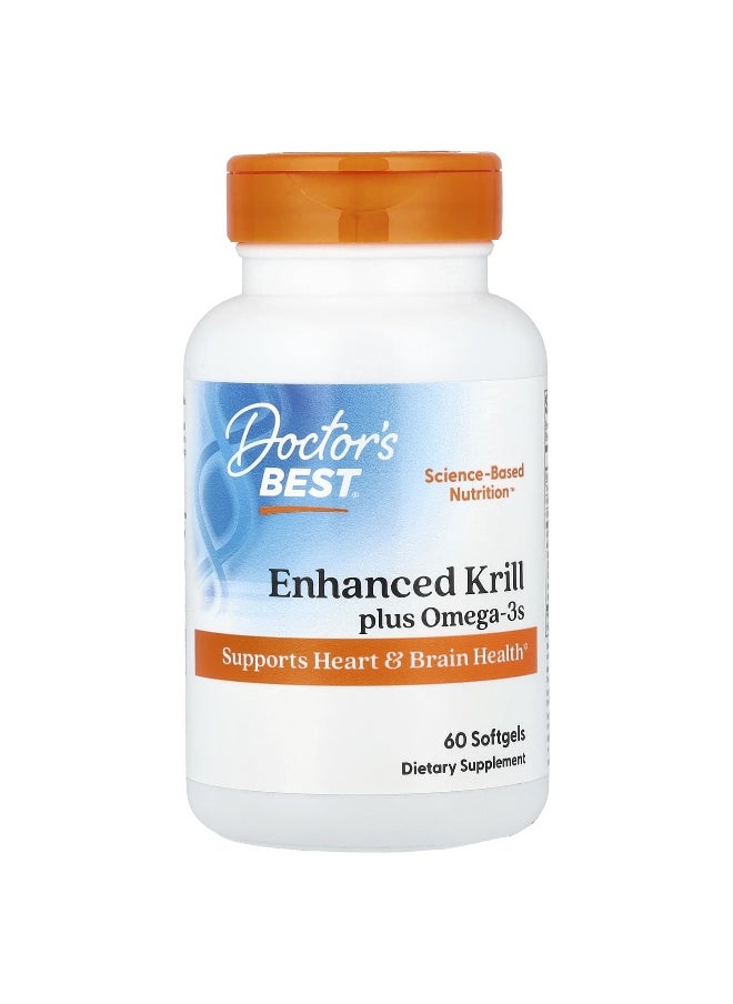Doctor's Best, Enhanced Krill Plus Omega3s , 60 Softgels