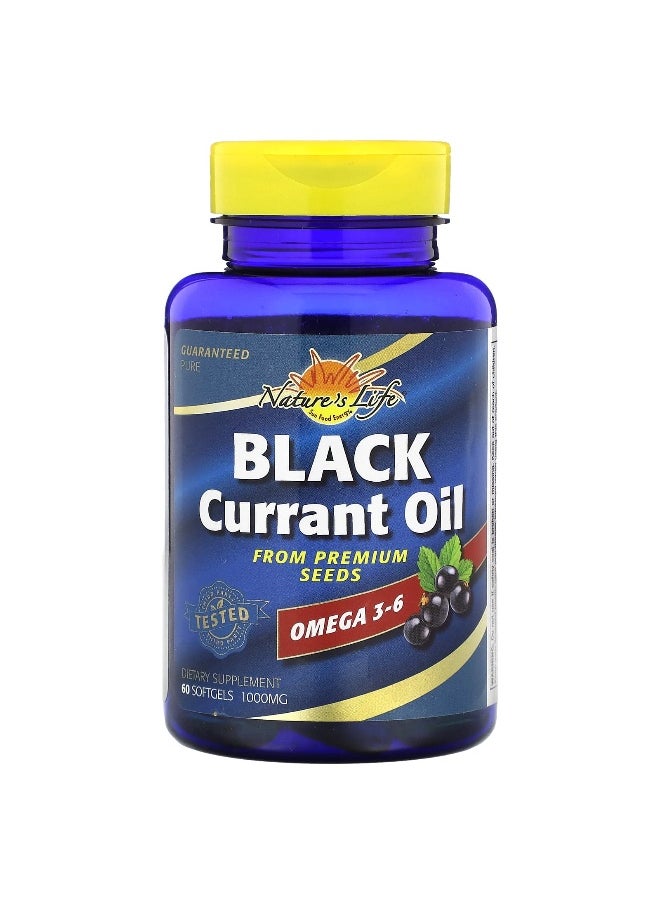Nature's Life, Black Currant Oil, 1,000 mg, 60 Softgels