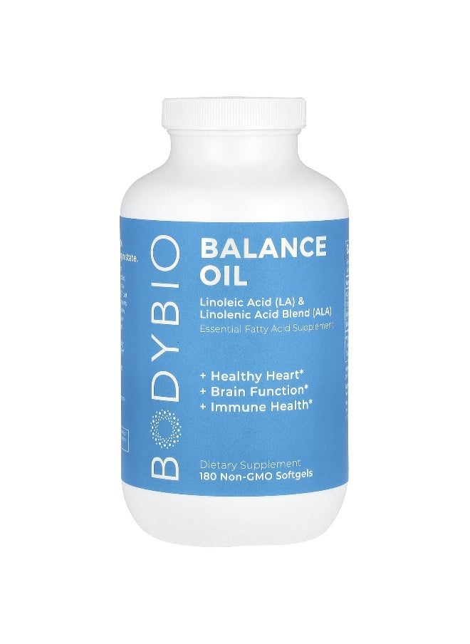 BodyBio, Balance Oil, Linoleic Acid (LA) & Linolenic Acid Blend (ALA), 180 Softgels