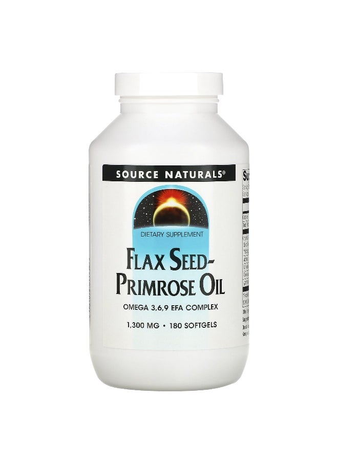Source Naturals, Flax Seed-Primrose Oil, 1,300 mg, 180 Softgels