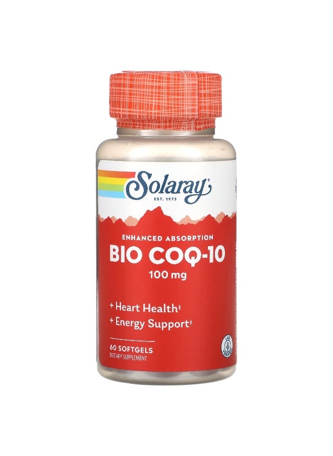 Solaray, Bio COQ-10, Enhanced Absorption , 100 mg, 60 Softgels